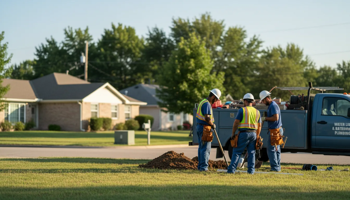 Residential water line and bathroom plumbing service in Deridder, LA